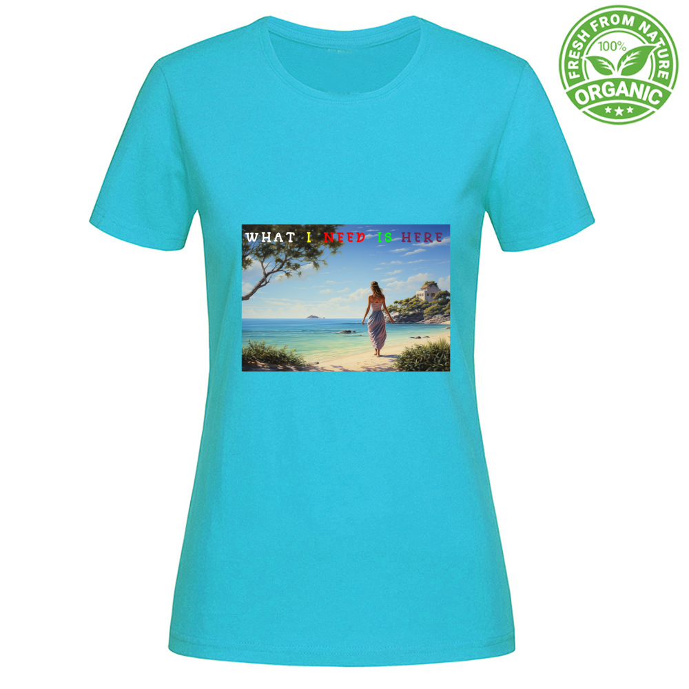 T-Shirt Woman Organic Maglietta Femminile in Cotone Organico - What A Ne