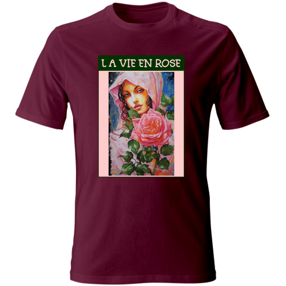 Unisex Cotton T-Shirt - La Vie En Rose - (RC Garcia)