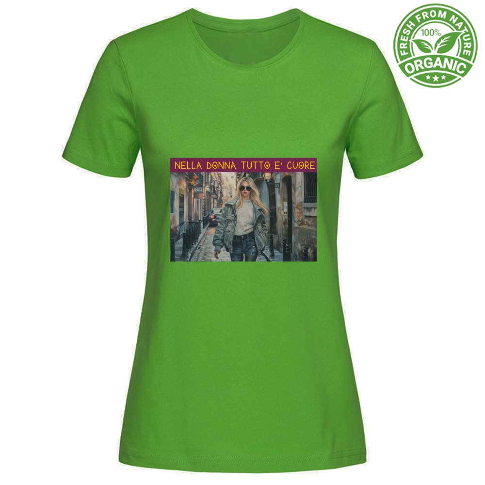 T-Shirt Woman Organic Maglietta Femminile in Cotone Organico - Nella Don