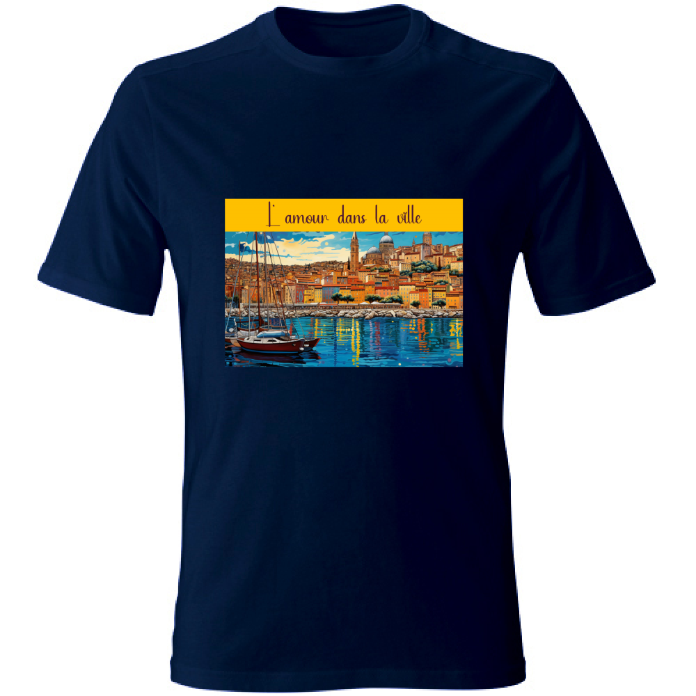 Unisex T-Shirt Cotton T-Shirt - L'Amour Dans La Ville - (RC Garcia)