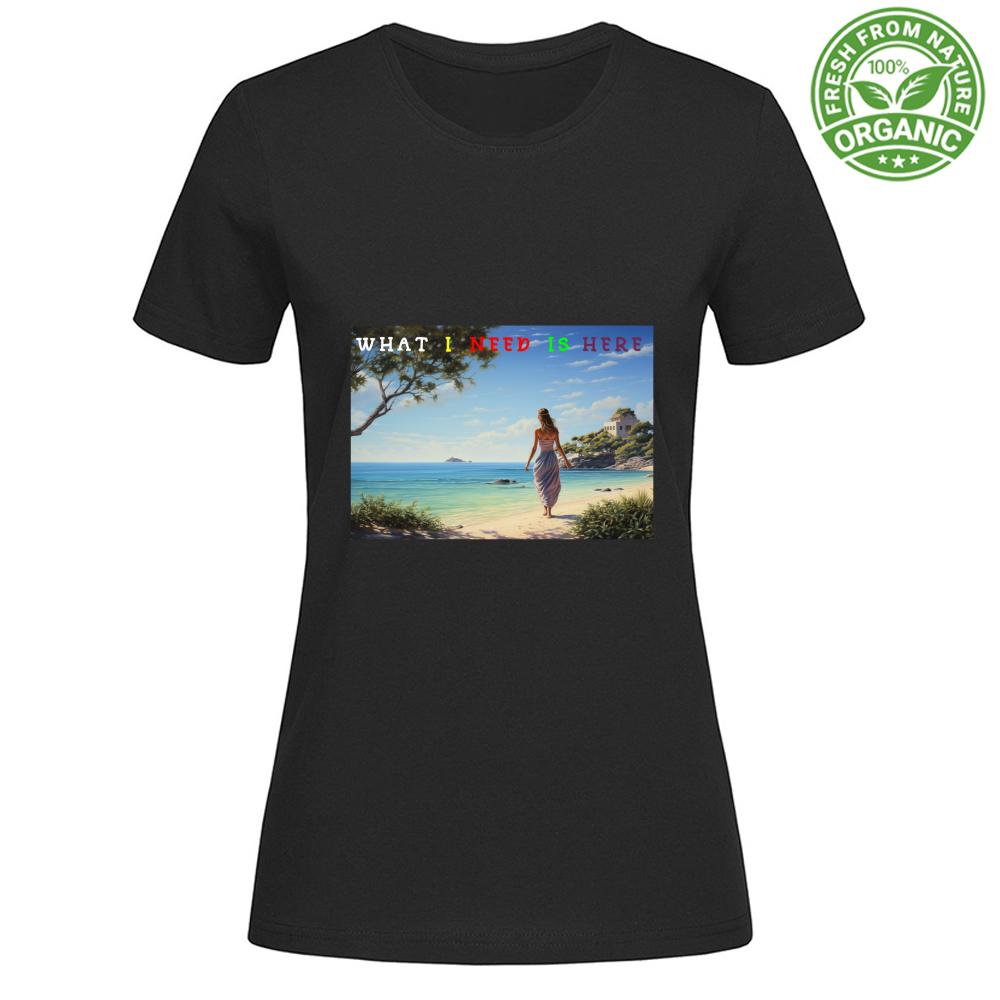 T-Shirt Woman Organic Maglietta Femminile in Cotone Organico - What A Ne