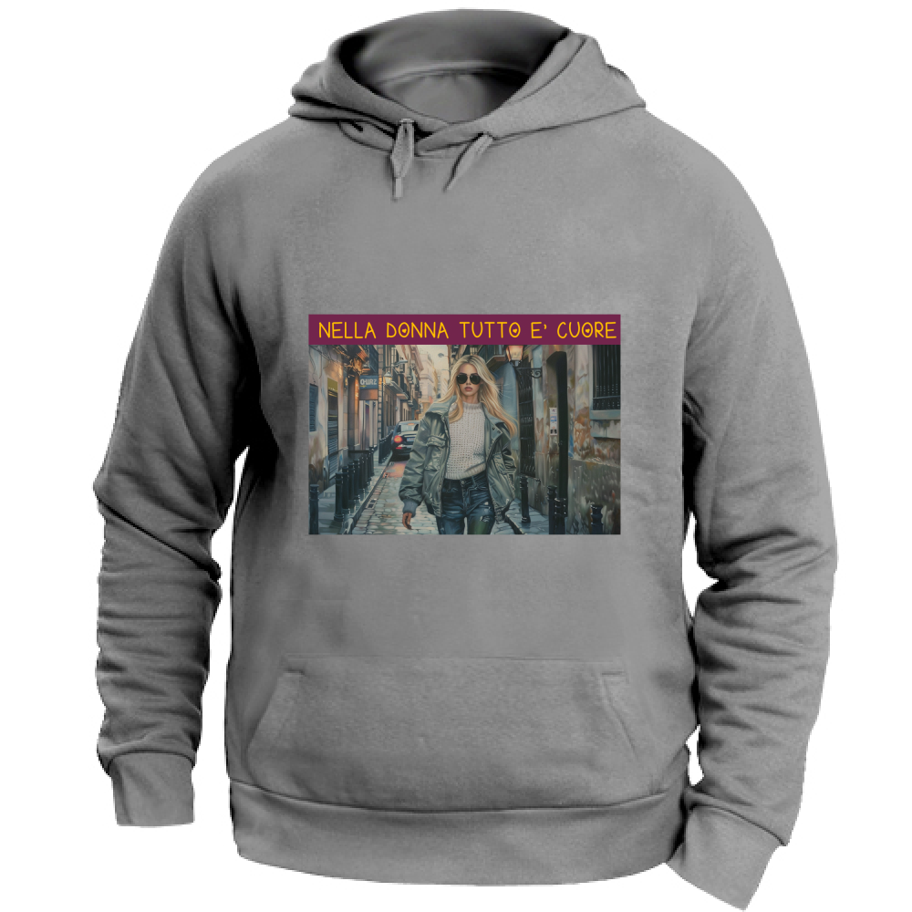 Felpa Unisex con Cappuccio Felpa Unisex - Nella Donna - (R.C. Garcia)