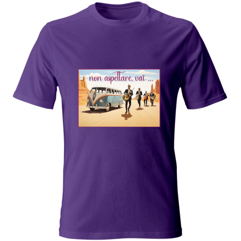 T-Shirt Unisex Maglietta in Cotone - Non Aspettare Vai