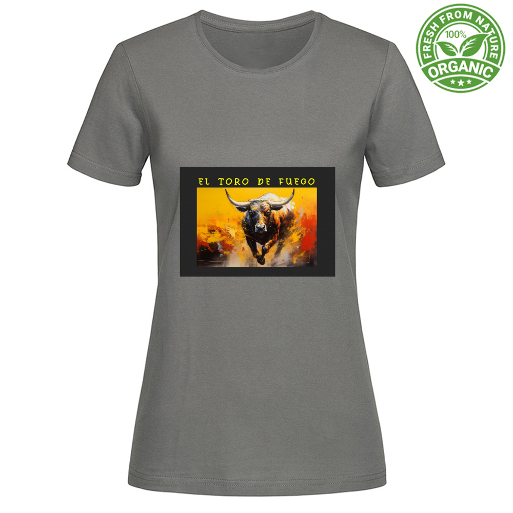 T-Shirt Woman Organic Maglietta Femminile in Cotone Organico - El toro d