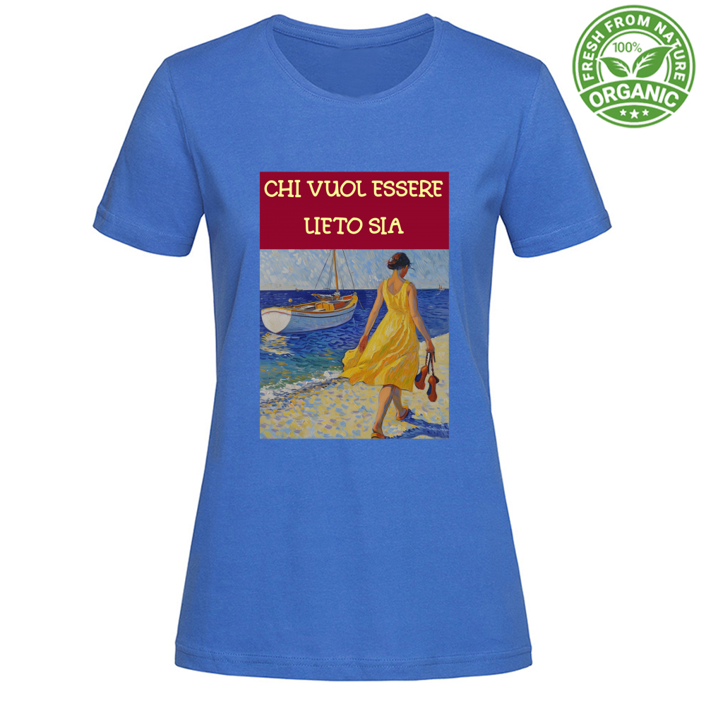T-Shirt Woman Organic Maglietta Femminile in Cotone Organico -Chi Vuol E