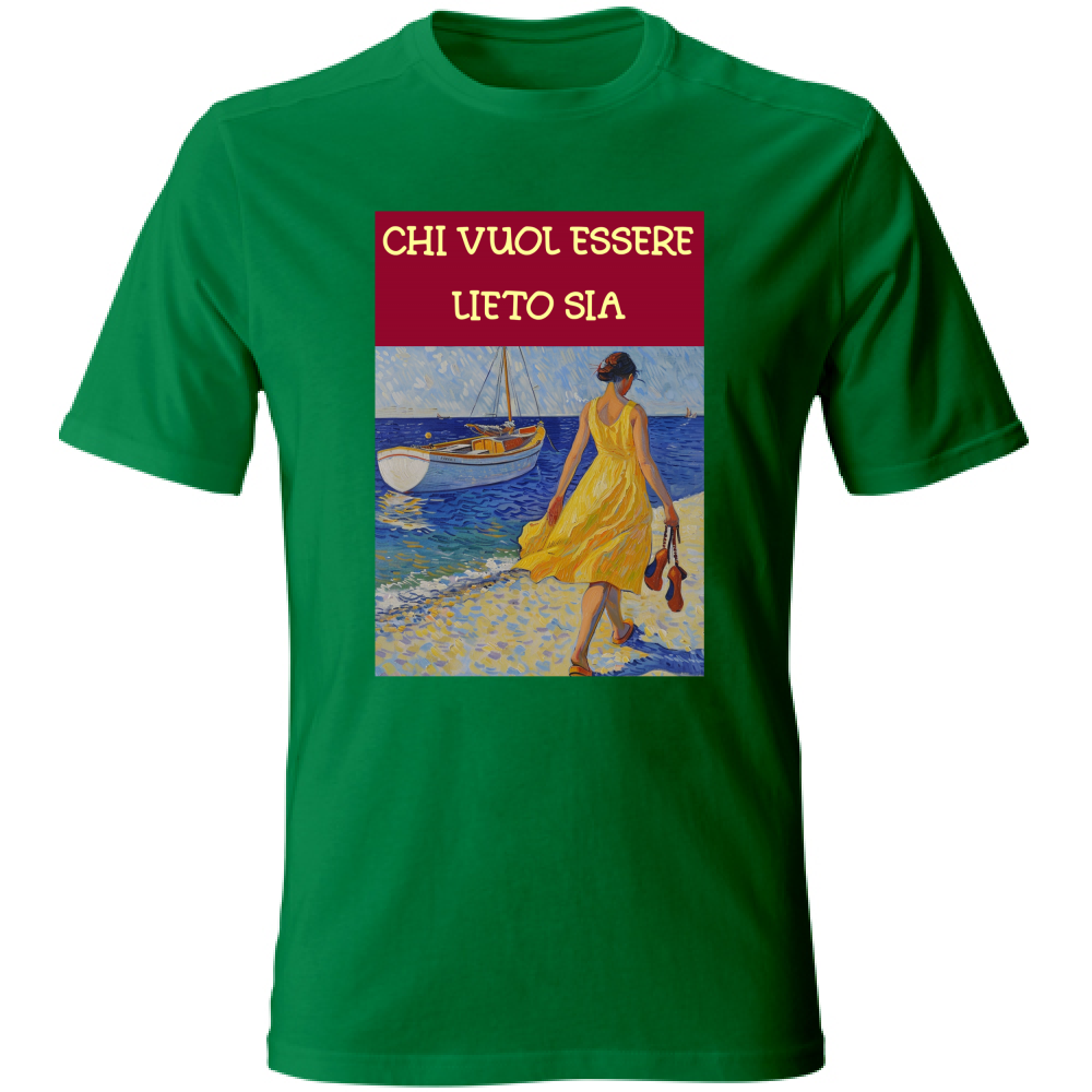 T-Shirt Unisex Maglietta in Cotone - Chi Vuol Esser Lieto Sia - (R. C. Garcia)