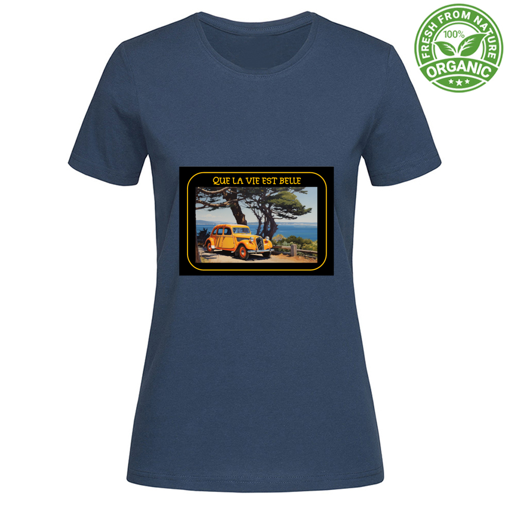 T-Shirt Woman Organic Maglietta Femminile in Cotone Organico - Que La Vi