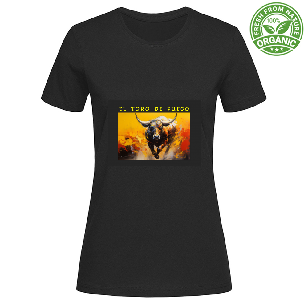 T-Shirt Woman Organic Maglietta Femminile in Cotone Organico - El toro d