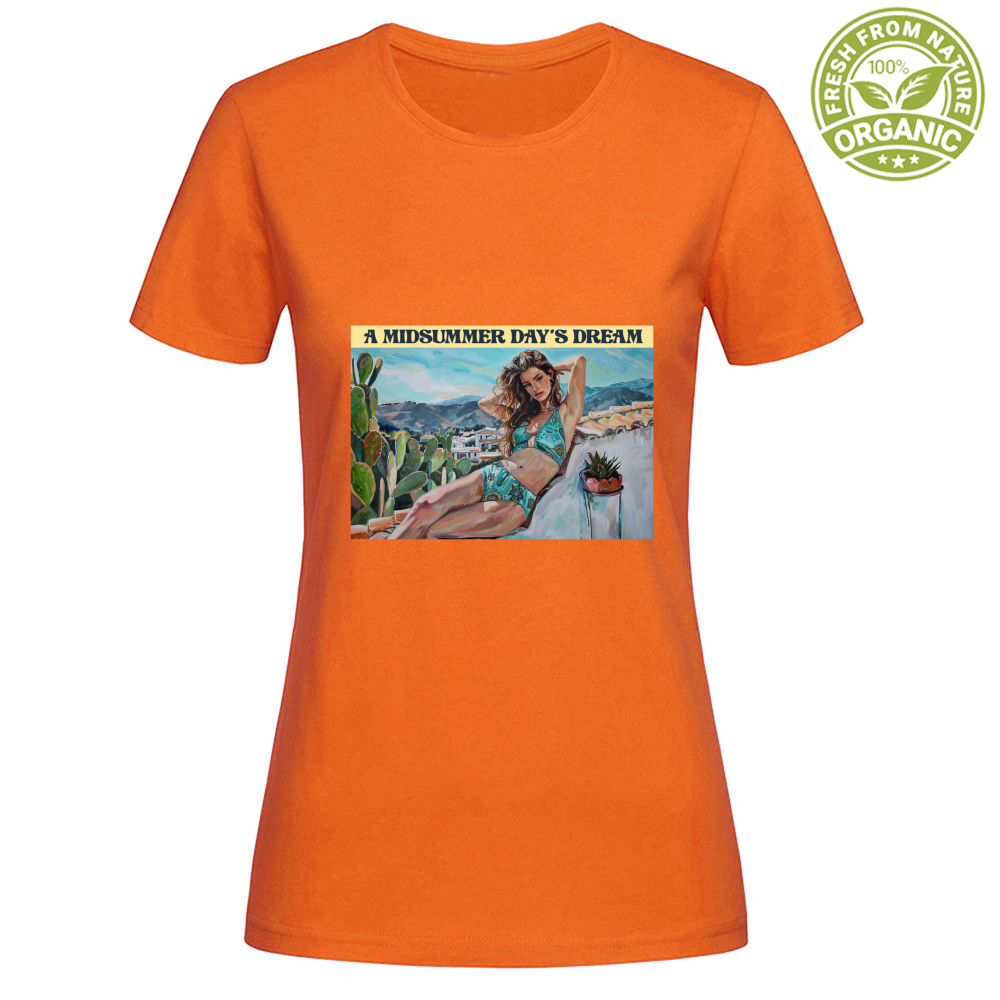 T-Shirt Woman Organic Maglietta Femminile in Cotone Organico - Midsummer