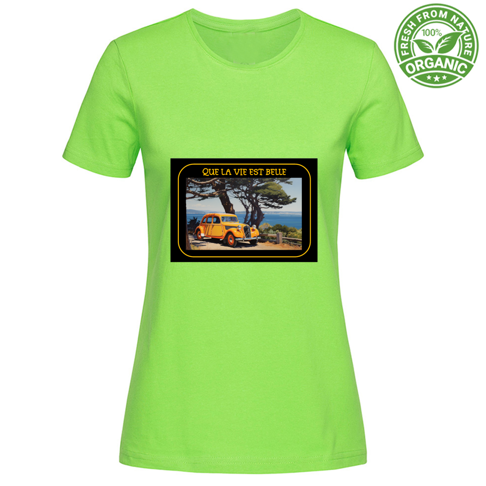 T-Shirt Woman Organic Maglietta Femminile in Cotone Organico - Que La Vi