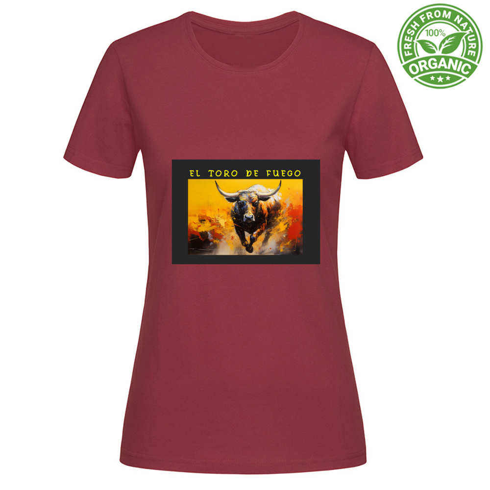 T-Shirt Woman Organic Maglietta Femminile in Cotone Organico - El toro d