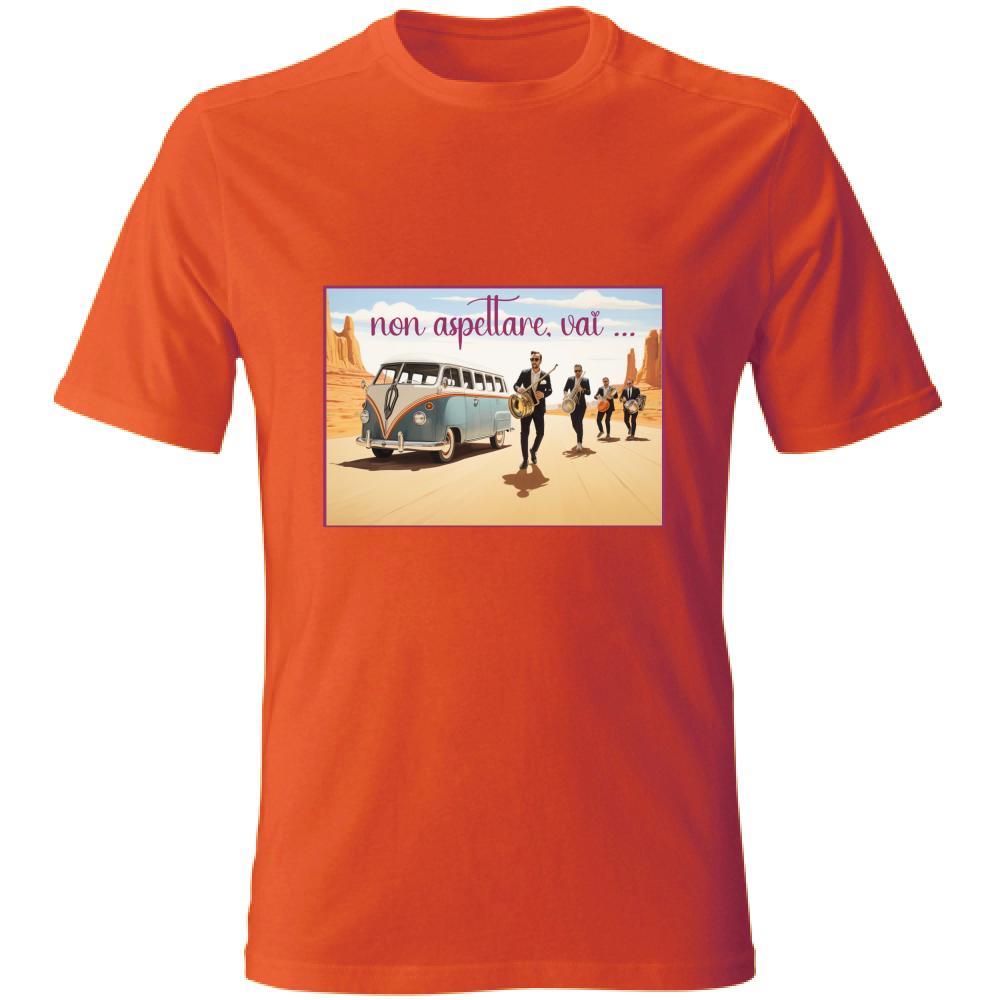 T-Shirt Unisex Maglietta in Cotone - Non Aspettare Vai