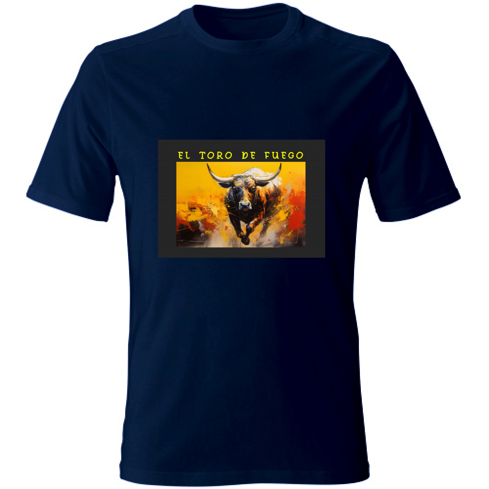 T-Shirt Unisex Maglietta in Cotone - El toro de Fuego - (R. C. Garcia)