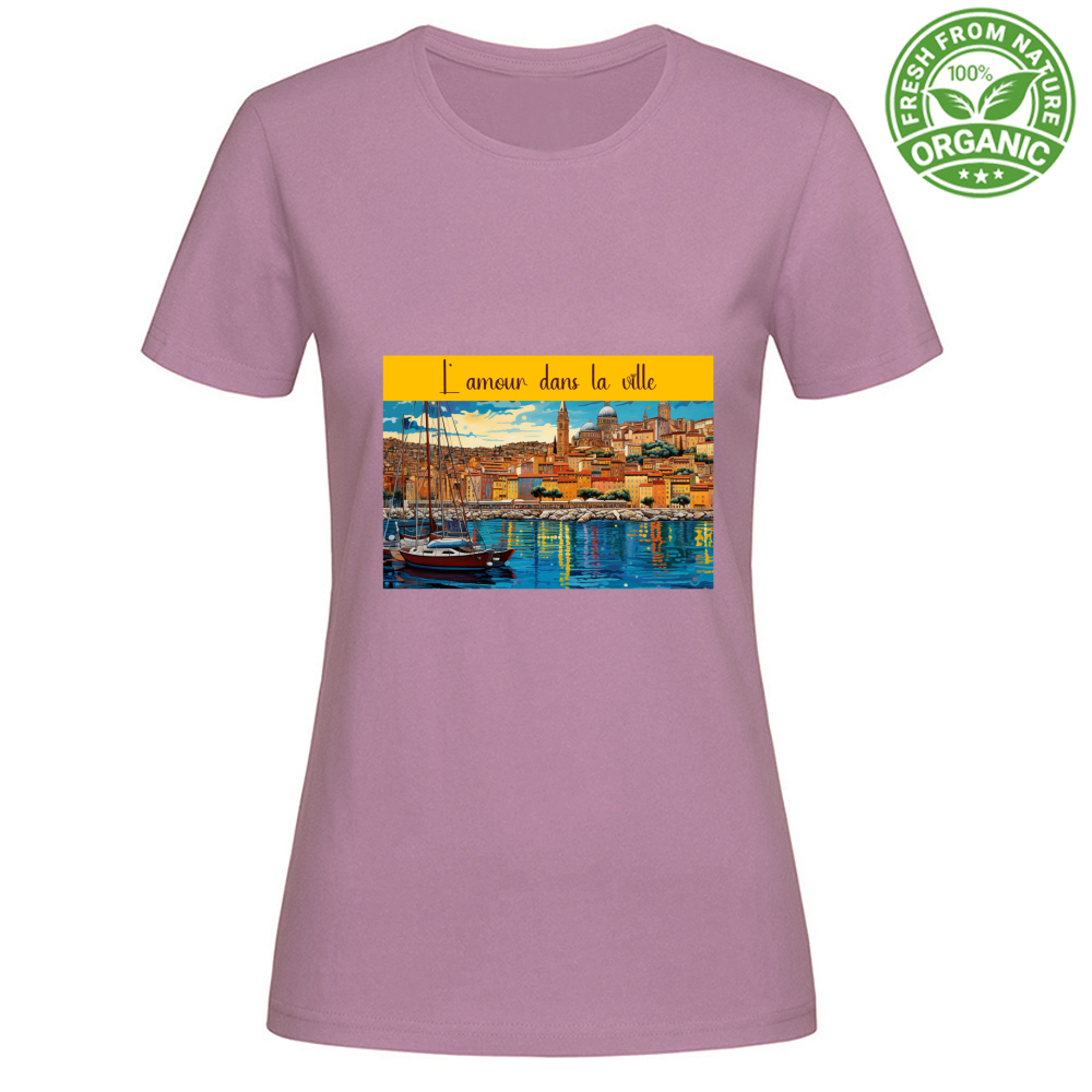 T-Shirt Woman Organic Maglietta Femminile in Cotone Organico - L Amour -