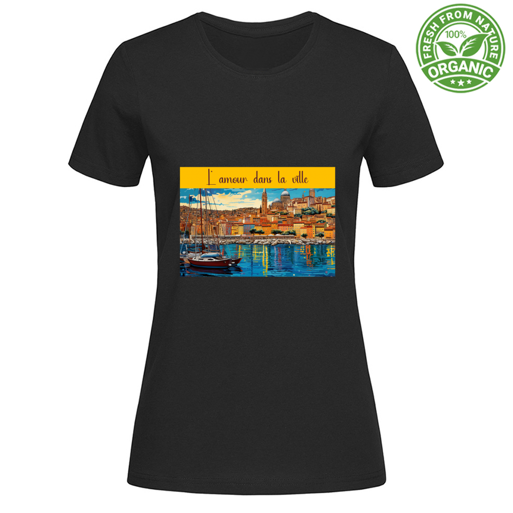 T-Shirt Woman Organic Maglietta Femminile in Cotone Organico - L Amour -