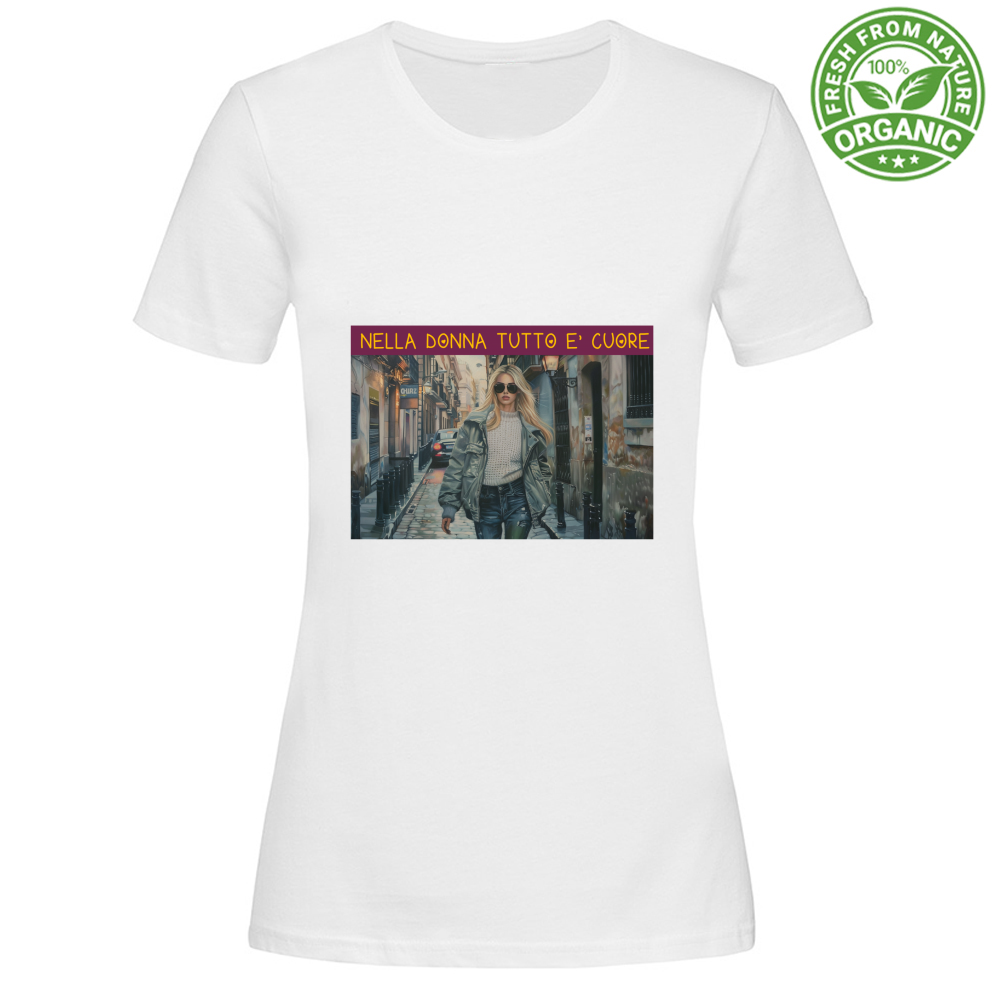 T-Shirt Woman Organic Maglietta Femminile in Cotone Organico - Nella Don