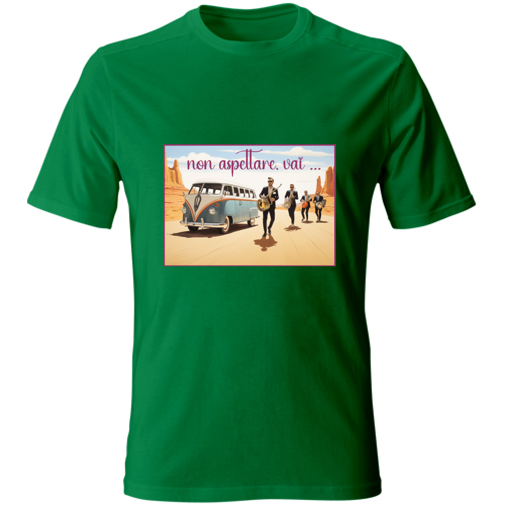T-Shirt Unisex Maglietta in Cotone - Non Aspettare Vai