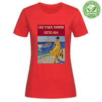 T-Shirt Woman Organic Maglietta Femminile in Cotone Organico -Chi Vuol E