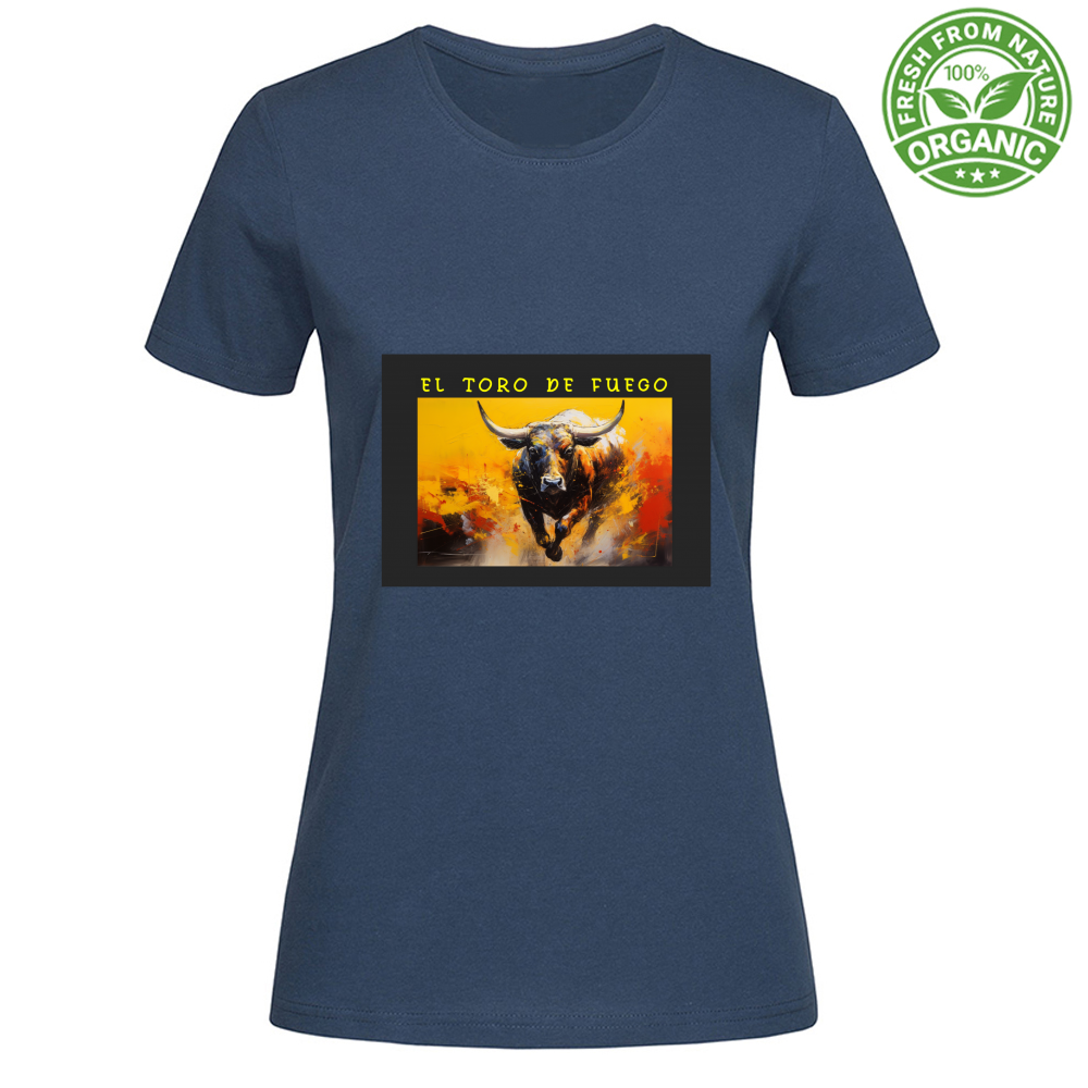 T-Shirt Woman Organic Maglietta Femminile in Cotone Organico - El toro d