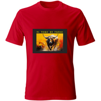 T-Shirt Unisex Maglietta in Cotone - El toro de Fuego - (R. C. Garcia)