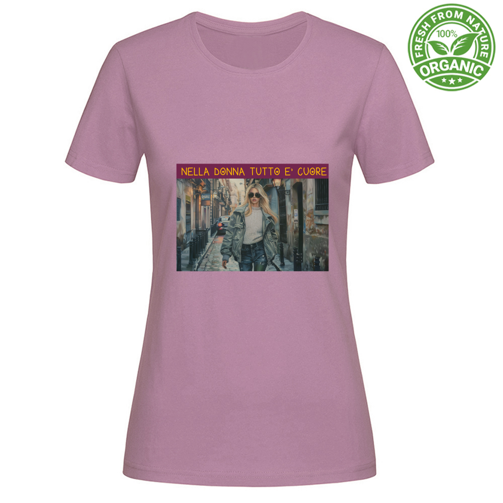 T-Shirt Woman Organic Maglietta Femminile in Cotone Organico - Nella Don