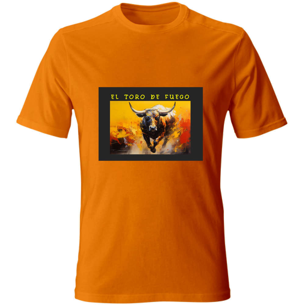 T-Shirt Unisex Maglietta in Cotone - El toro de Fuego - (R. C. Garcia)