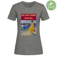 T-Shirt Woman Organic Maglietta Femminile in Cotone Organico -Chi Vuol E