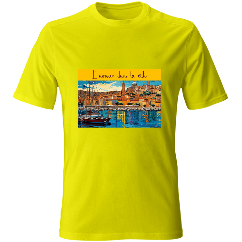 Unisex T-Shirt Cotton T-Shirt - L'Amour Dans La Ville - (RC Garcia)