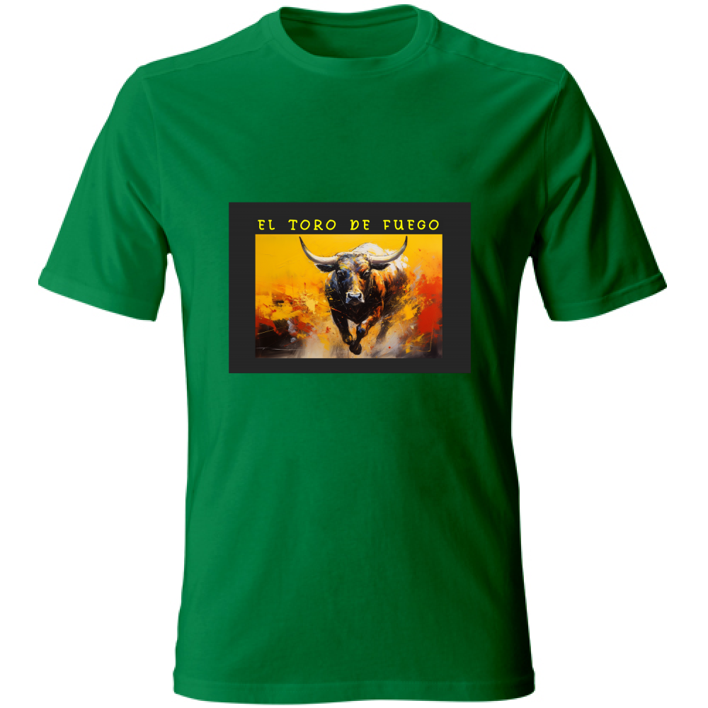 T-Shirt Unisex Maglietta in Cotone - El toro de Fuego - (R. C. Garcia)