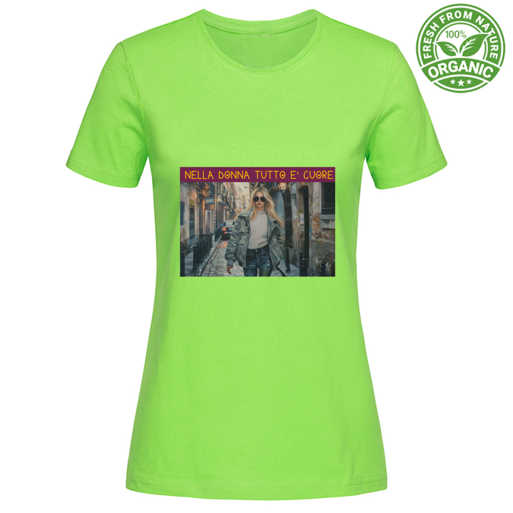 T-Shirt Woman Organic Maglietta Femminile in Cotone Organico - Nella Don