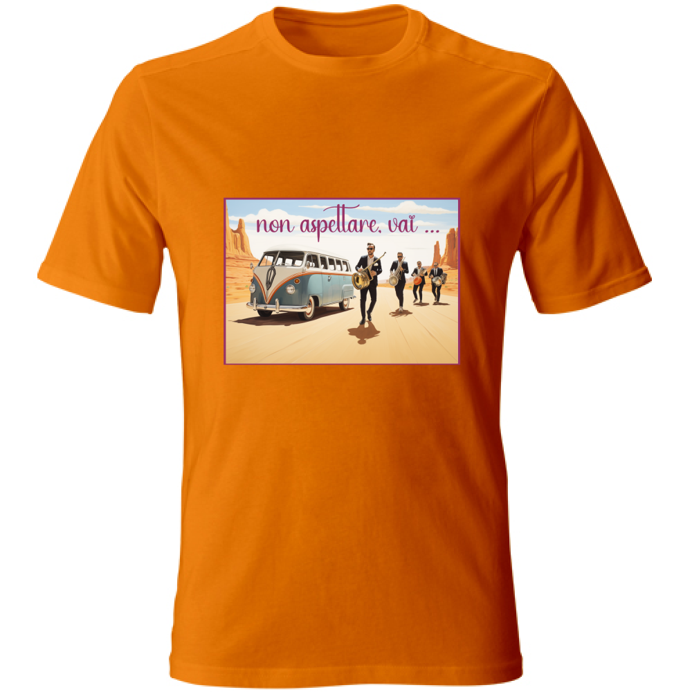 T-Shirt Unisex Maglietta in Cotone - Non Aspettare Vai