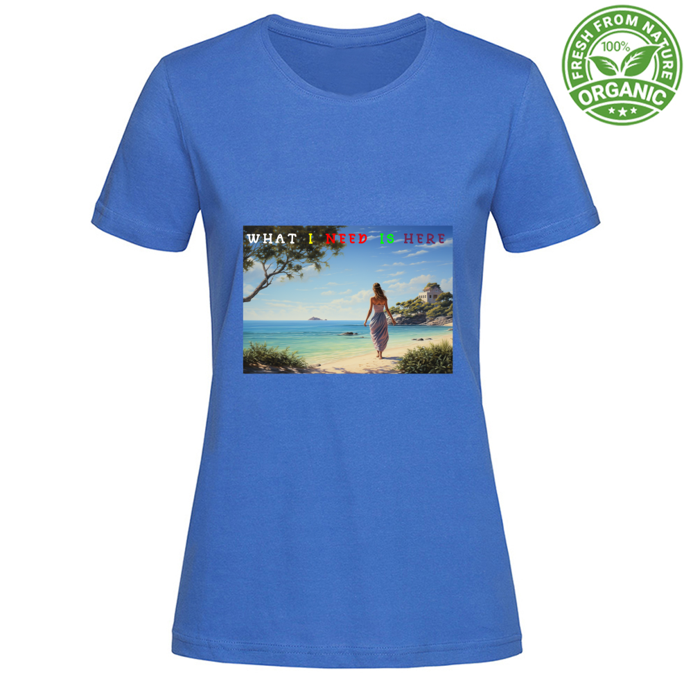 T-Shirt Woman Organic Maglietta Femminile in Cotone Organico - What A Ne