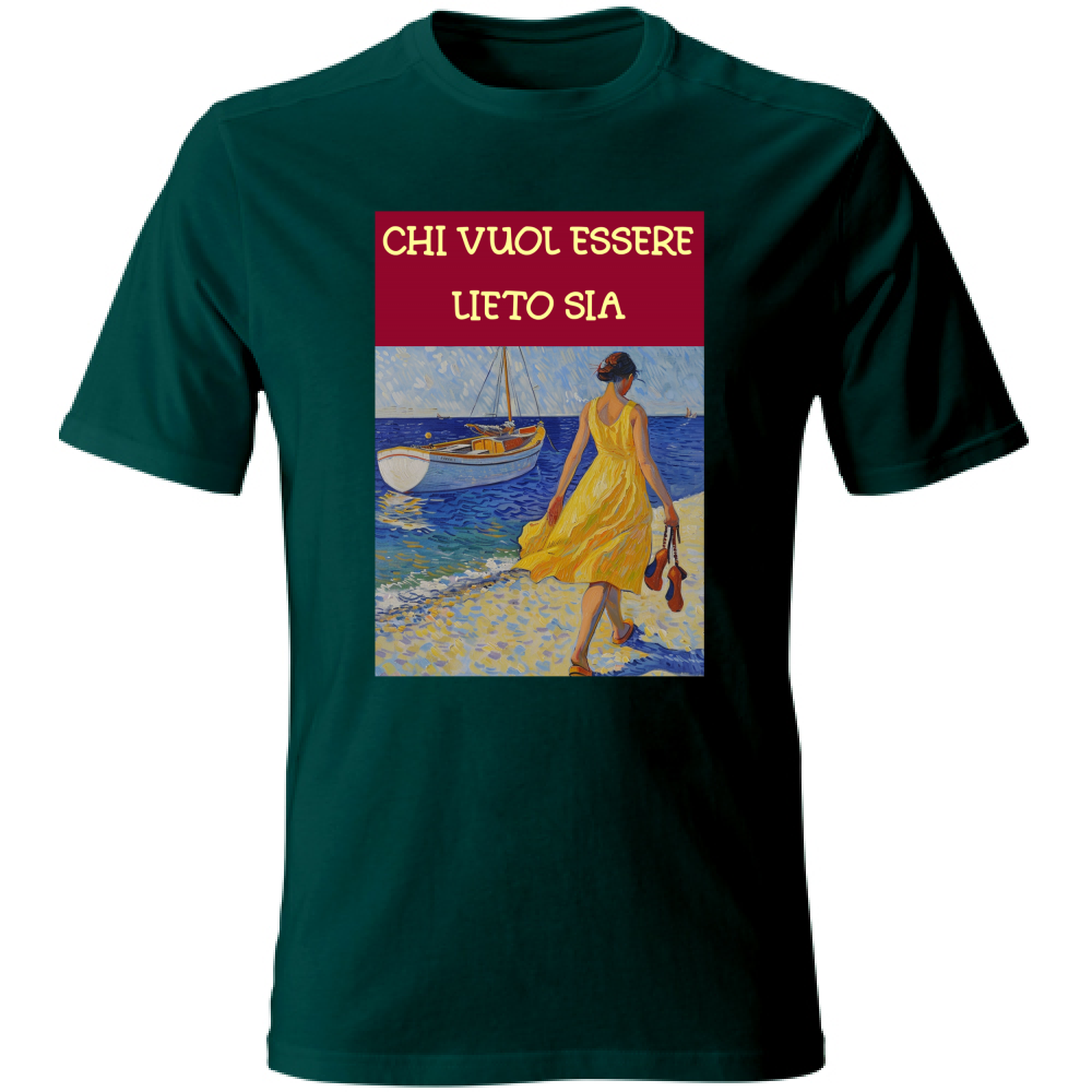 T-Shirt Unisex Maglietta in Cotone - Chi Vuol Esser Lieto Sia - (R. C. Garcia)