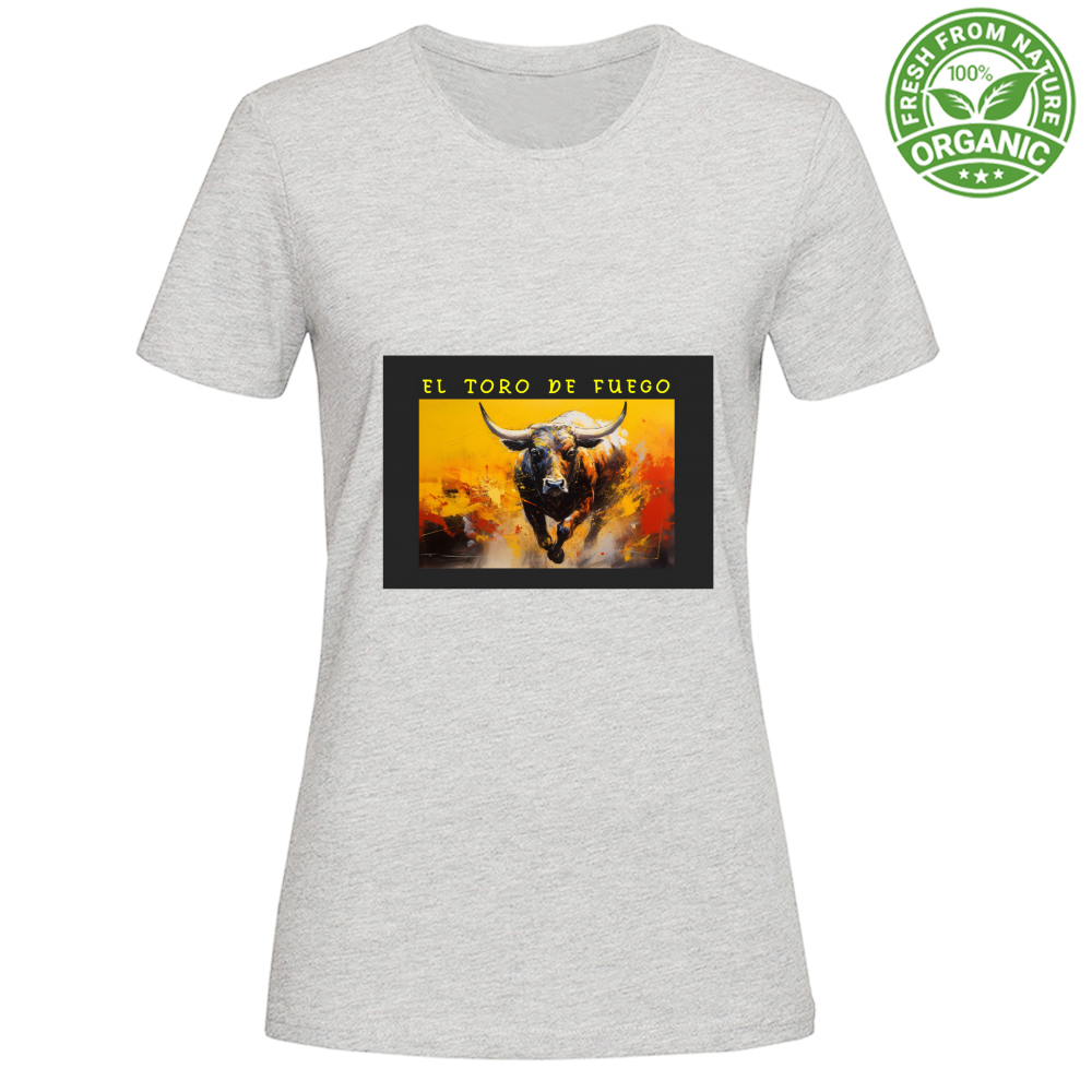 T-Shirt Woman Organic Maglietta Femminile in Cotone Organico - El toro d