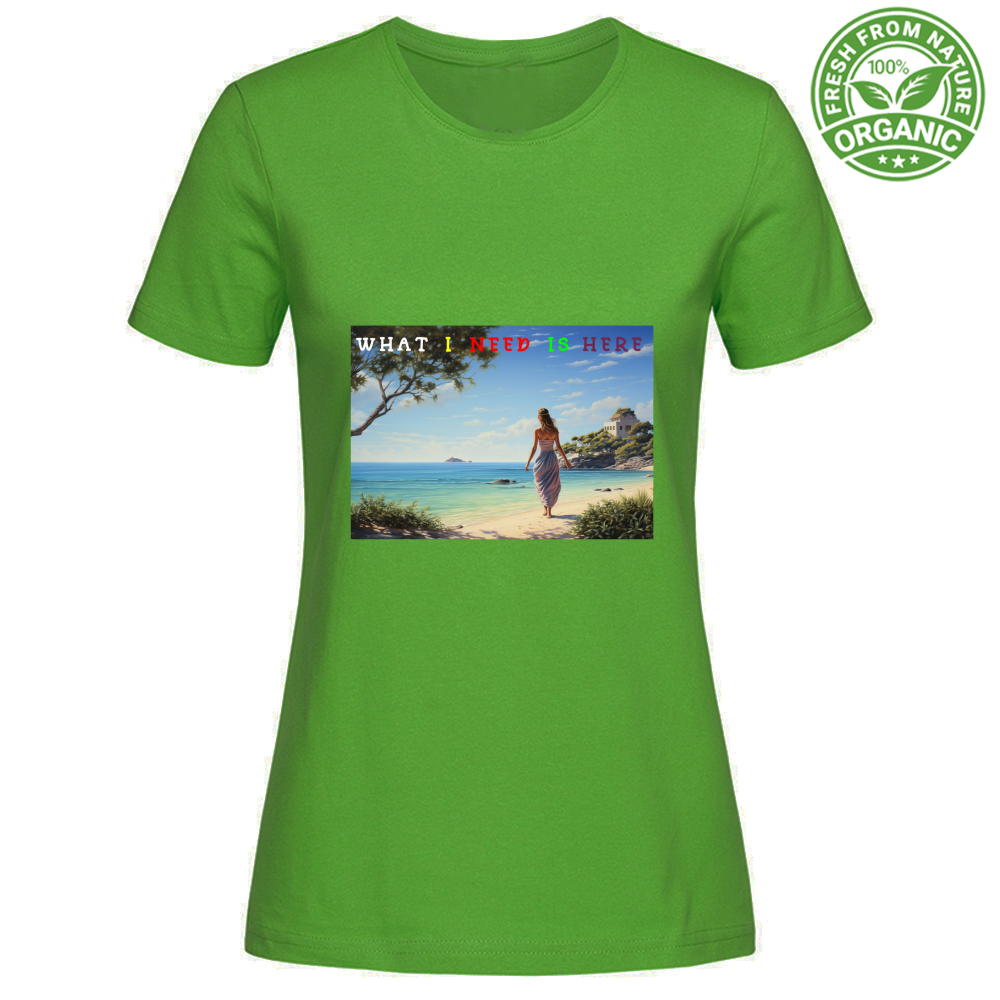T-Shirt Woman Organic Maglietta Femminile in Cotone Organico - What A Ne
