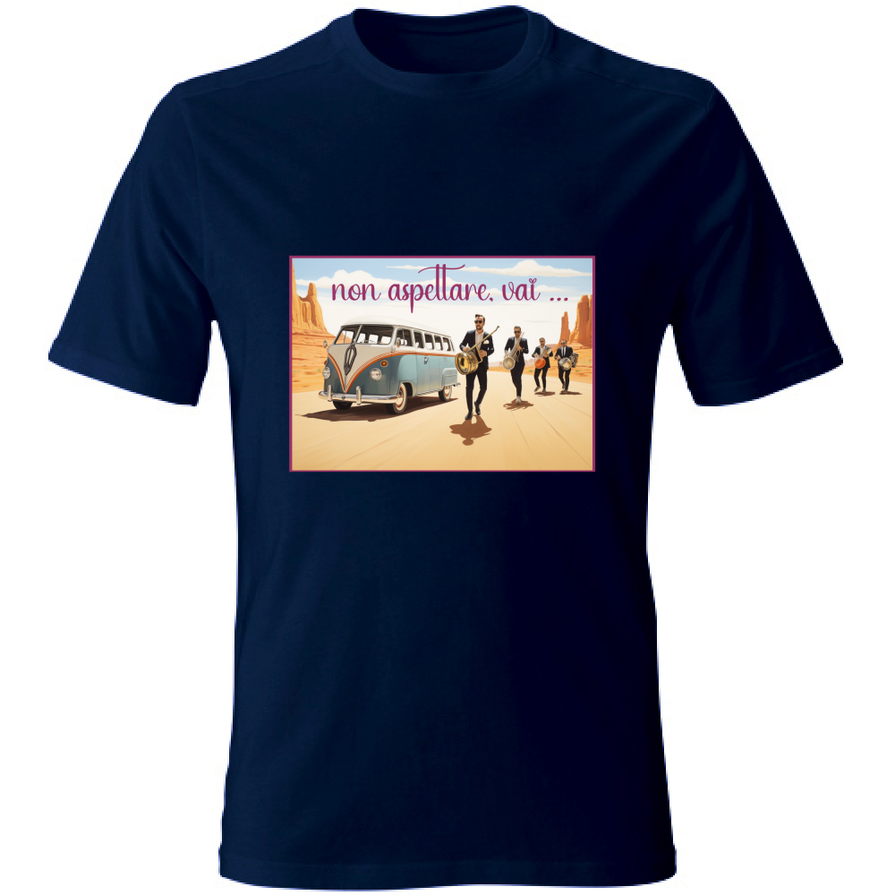 T-Shirt Unisex Maglietta in Cotone - Non Aspettare Vai
