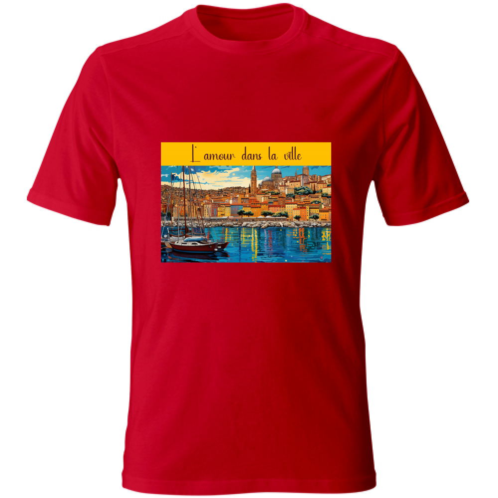 Unisex T-Shirt Cotton T-Shirt - L'Amour Dans La Ville - (RC Garcia)