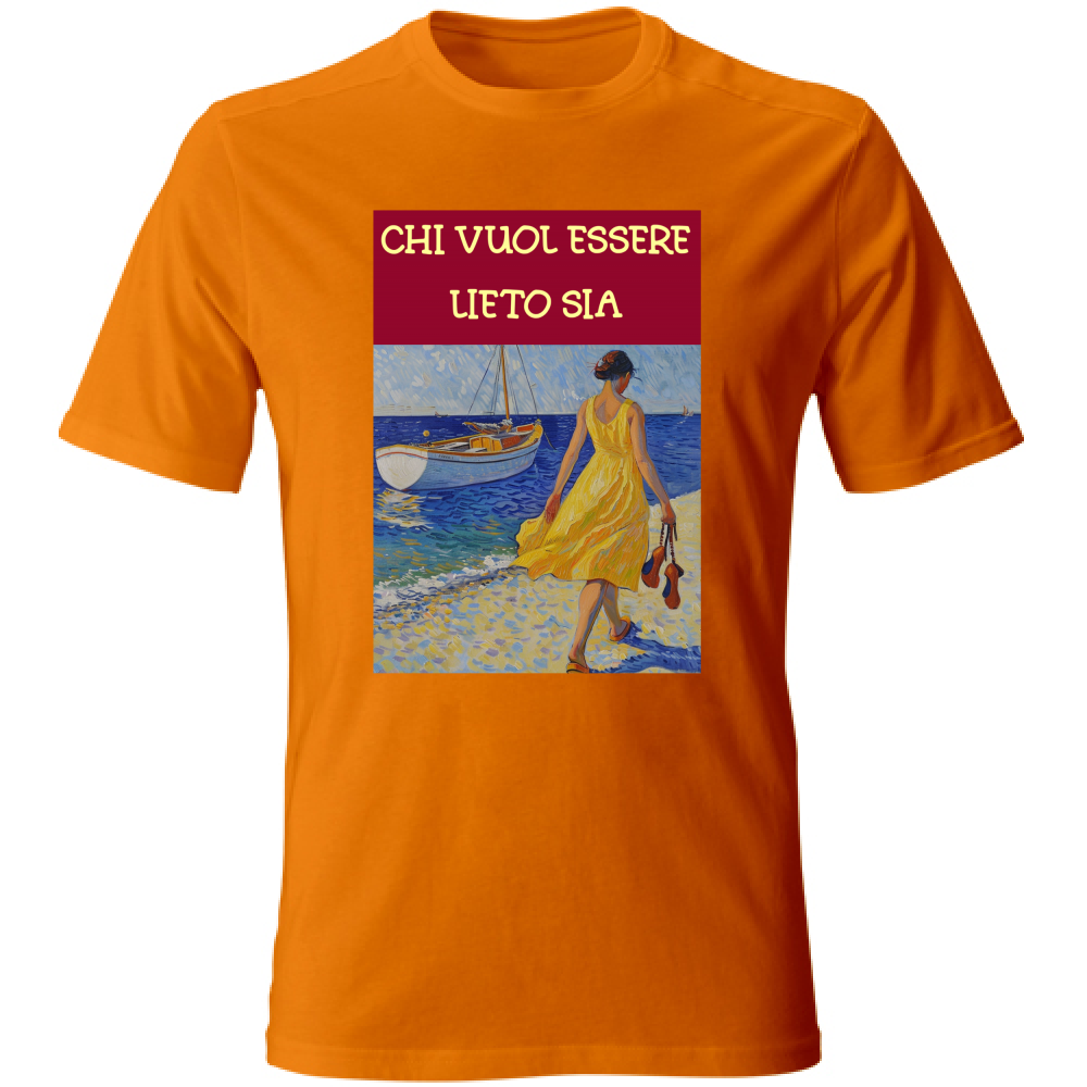 T-Shirt Unisex Maglietta in Cotone - Chi Vuol Esser Lieto Sia - (R. C. Garcia)