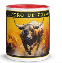 Tazza bianca disegnata dall'artista Raul Carrasco Garcia