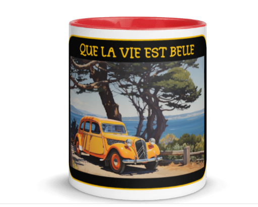 Tazza bianca disegnata dall'artista Raul Carrasco Garcia