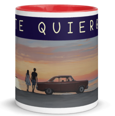 Tazza bianca disegnata dall'artista Raul Carrasco Garcia