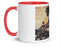 Tazza bianca disegnata dall'artista Raul Carrasco Garcia