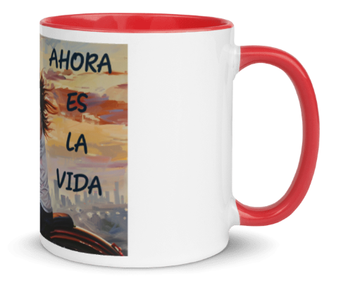 Tazza bianca disegnata dall'artista Raul Carrasco Garcia