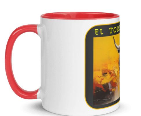 Tazza bianca disegnata dall'artista Raul Carrasco Garcia