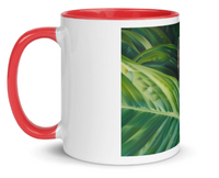 White mug designed by artist Georgette Guny