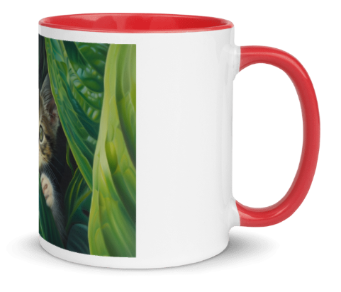 White mug designed by artist Georgette Guny