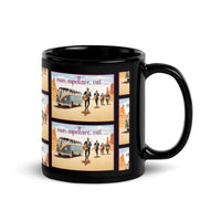 Glossy black mug designed by artist Raul Carrasco Garcia