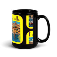 Glossy black mug designed by artist Raul Carrasco Garcia