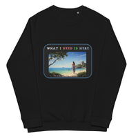 Sweat-shirt raglan bio unisexe conçu par l'artiste Raul Carrasco Garcia