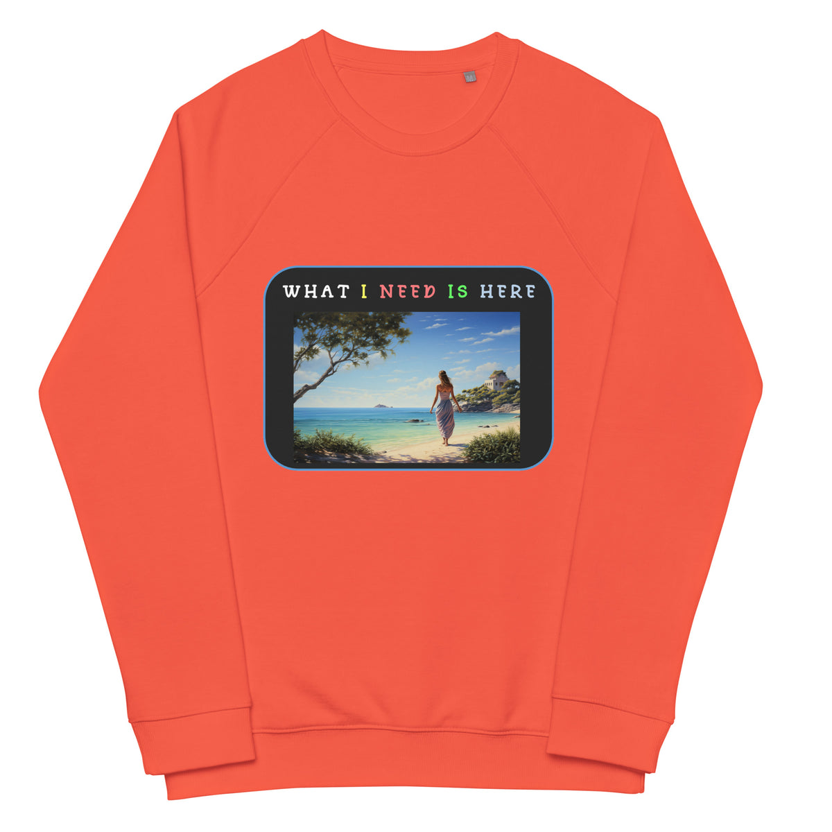 Sweat-shirt raglan bio unisexe conçu par l'artiste Raul Carrasco Garcia